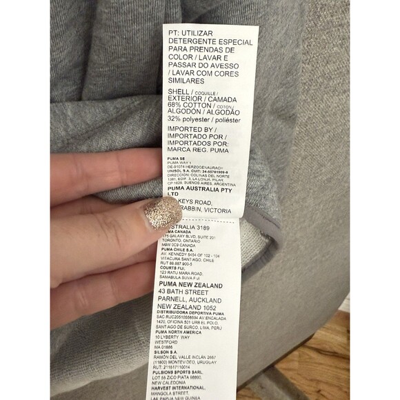 NWOT Boys L Large Gray Puma Hoodie Sweatshirt - Picture 6 of 8